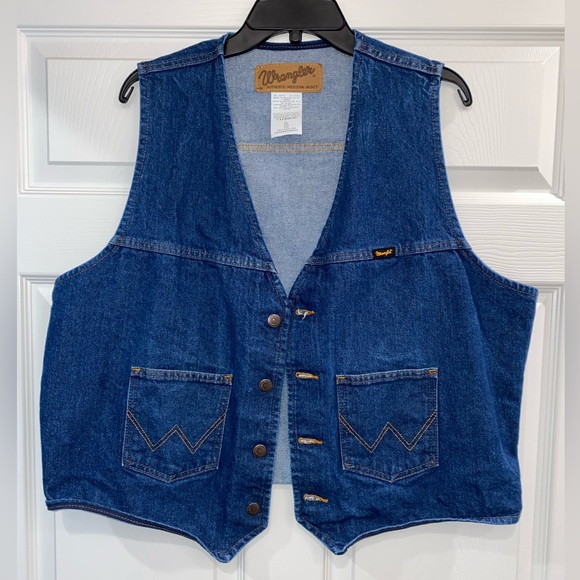 Wrangler Jackets & Coats Vintage Wrangler Denim Vest Mens Extra